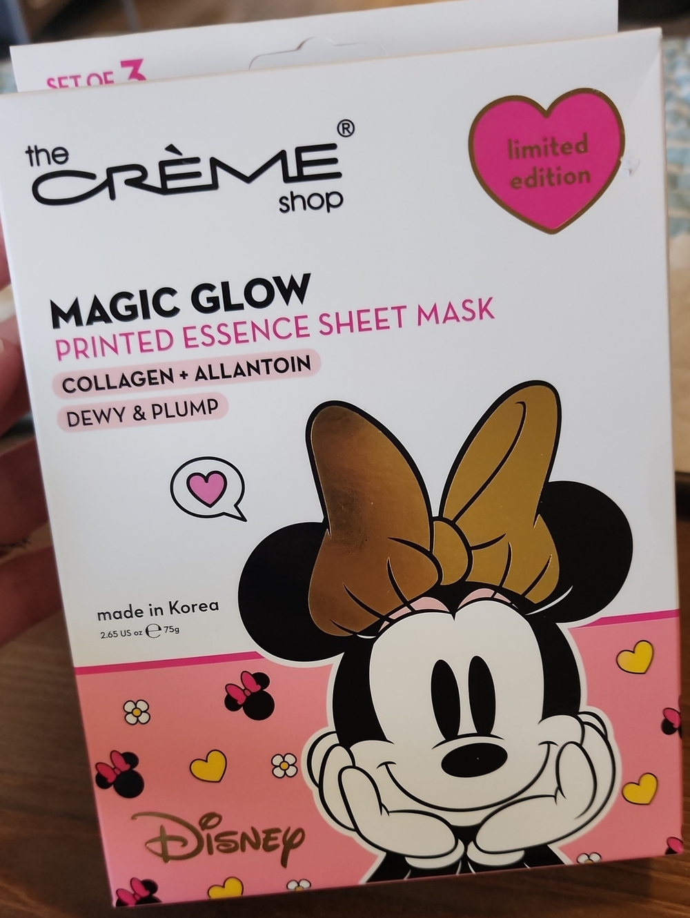 NWT The Creme Shop Limited Edition Disney Magic Glow Sheet Mask 3 Pack